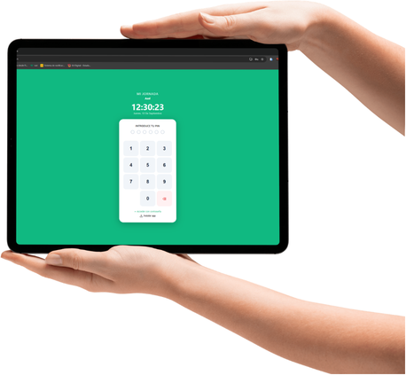 Fichaje desde una tablet compartida